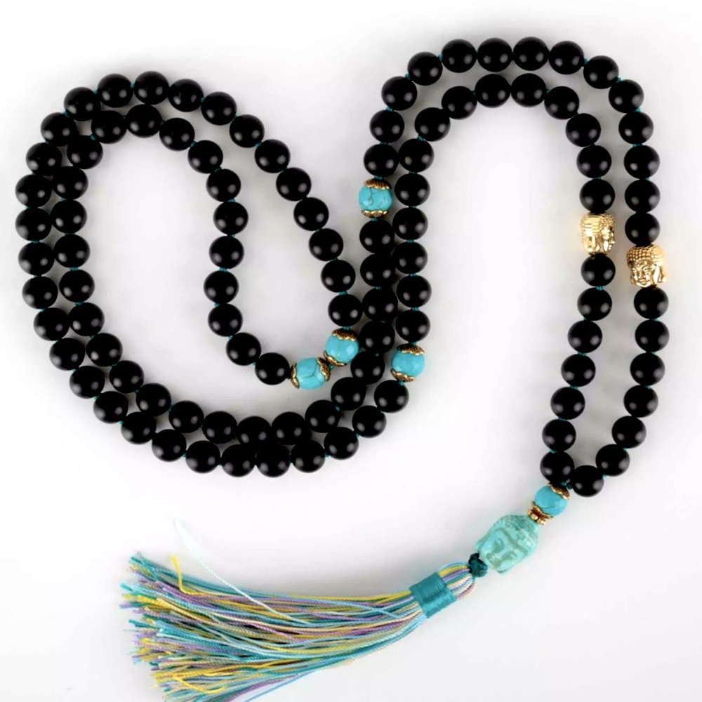 Onyx Buddha Meditation Mala - Picture 2 of 4